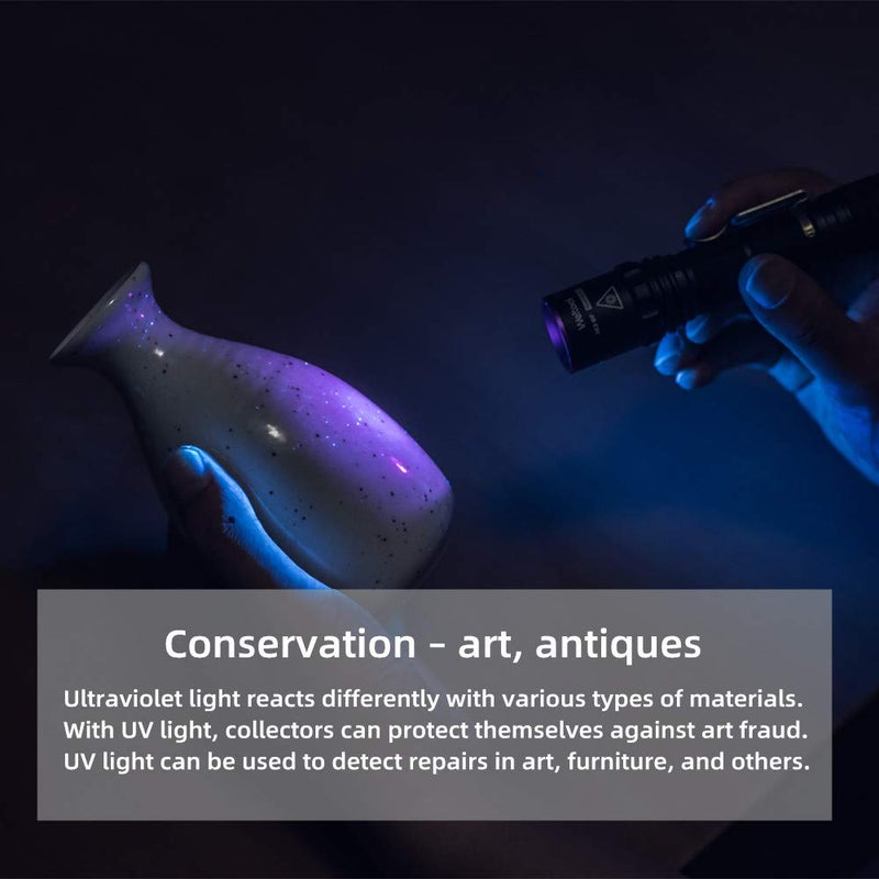 Weltool Professional UV Flashlight 365nm Black Light Max. 2060mW High Power for Glue Curing, AC Leak Detector, Rocks and Mineral Glowing, Pet Urine Detector, Non Destructive Testing - Image 4